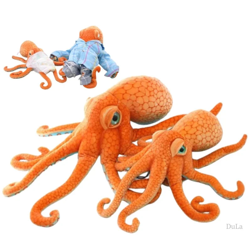 Simulation Octopus Tucked Stuffed Realistic Squid Toys Animal Dolls Funny Decor Realistic Squid High Quality Gifts For Friends