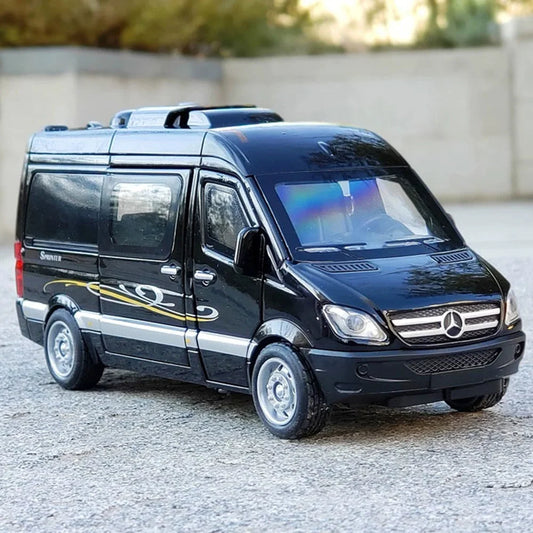 1:32 Sprinter Coaster Alloy Diecast Toys Cars Models Vehicles Pull Back with Sound Light Miniature Vehices Children's Ornaments
