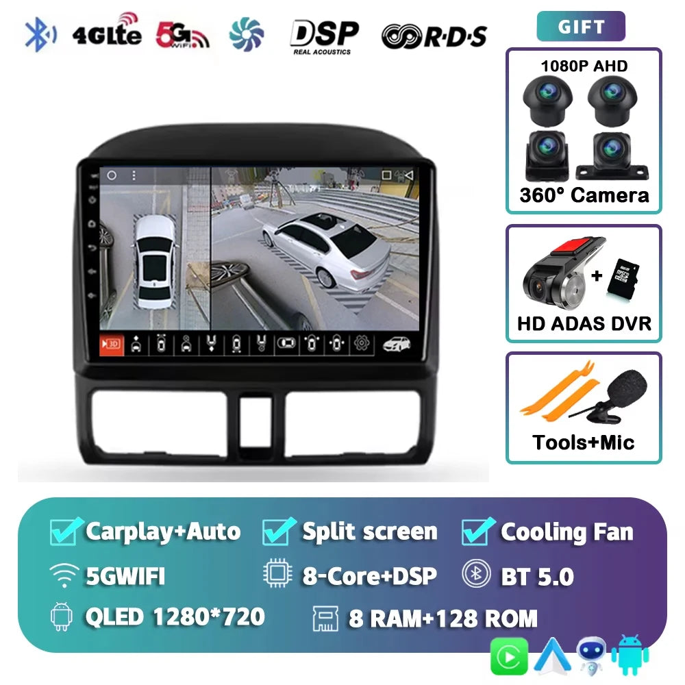 For Honda CR-V CRV 2 2001 - 2006 Android 15 Car Radio Multimidia Video Player WIFI+4G 2din Navigation GPS Head Unit Stereo