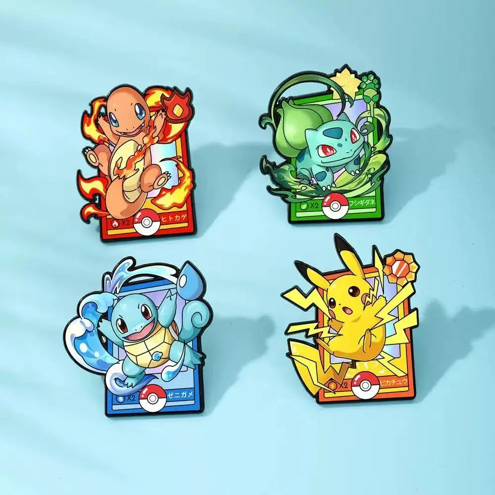 4pcs Cute Cartoon Game Console Monsters Lapel Pins Set Fashion Jewelry Brooches for Backpack Clothes Holiday Gifts
