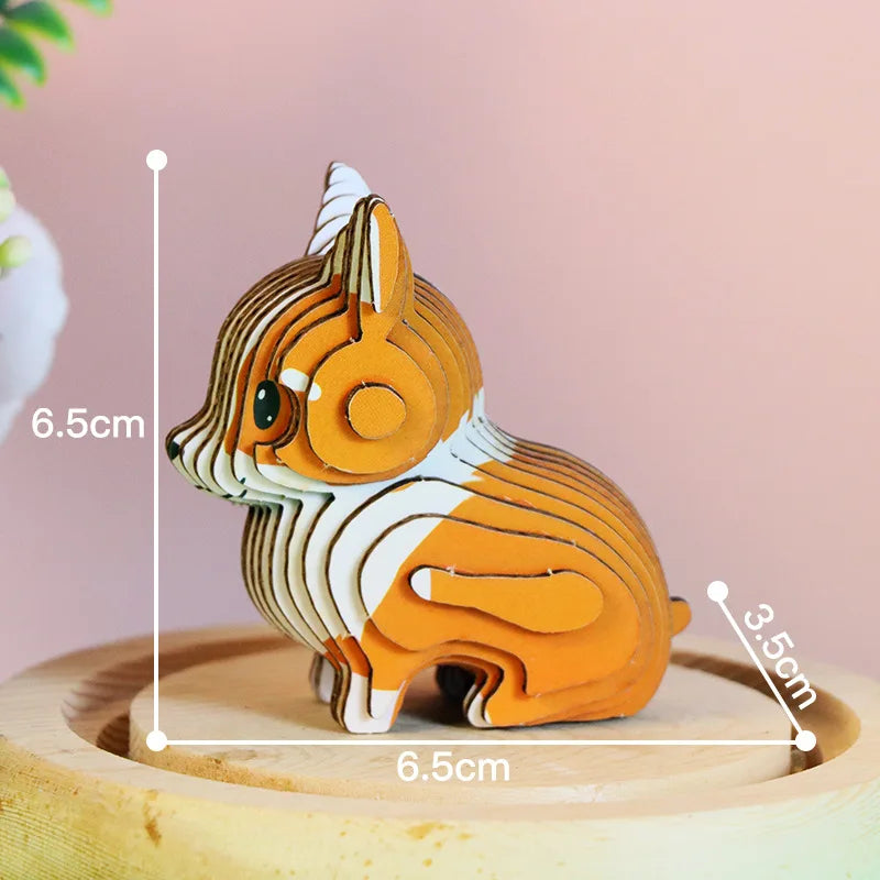 New 3D Cute Puppy Paper Jigsaw Puzzle Children's Home School Parent-child Interactive Game Puzzle Toys Educational Toys for Kids