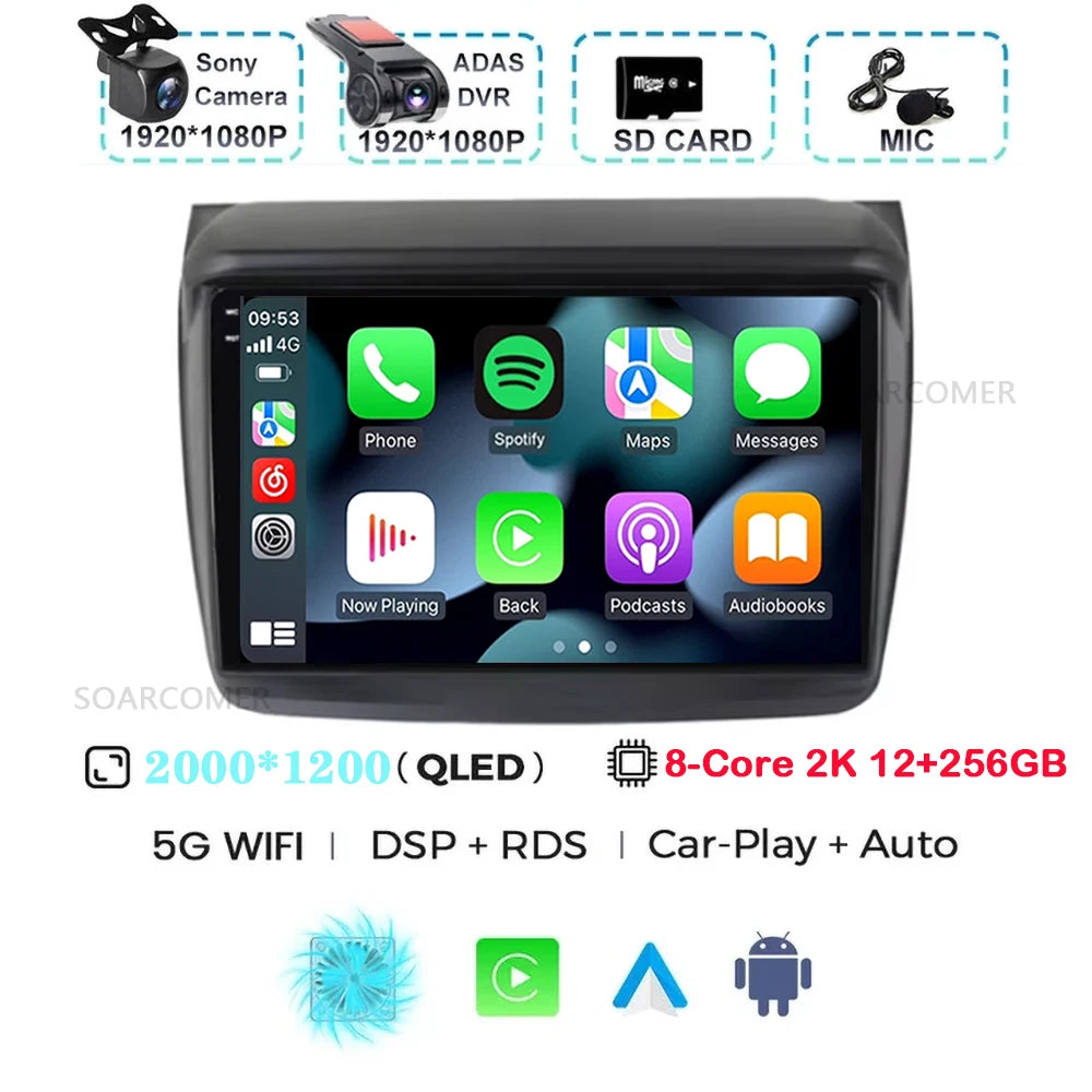 Android 15 For Mitsubishi Pajero Sport 2 2008 - 2017 L200 Triton 2006 - 2014 Android Car Radio Multimedia Video Player stereo BT