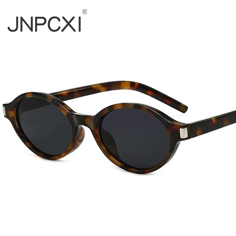 JNPCXI New Oval Sunglasses for Women Retro Trendy Personality New 2025 Model Fashionable Sun Glasses