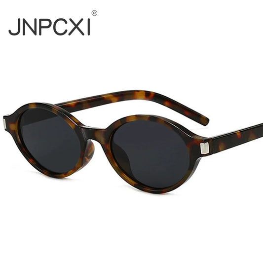 JNPCXI New Oval Sunglasses for Women Retro Trendy Personality New 2025 Model Fashionable Sun Glasses