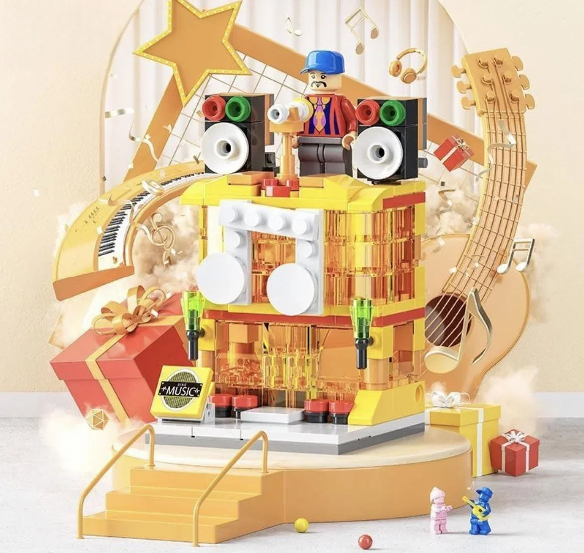 Architecture Street View House Building Blocks DIY Mini City Store Model Toys