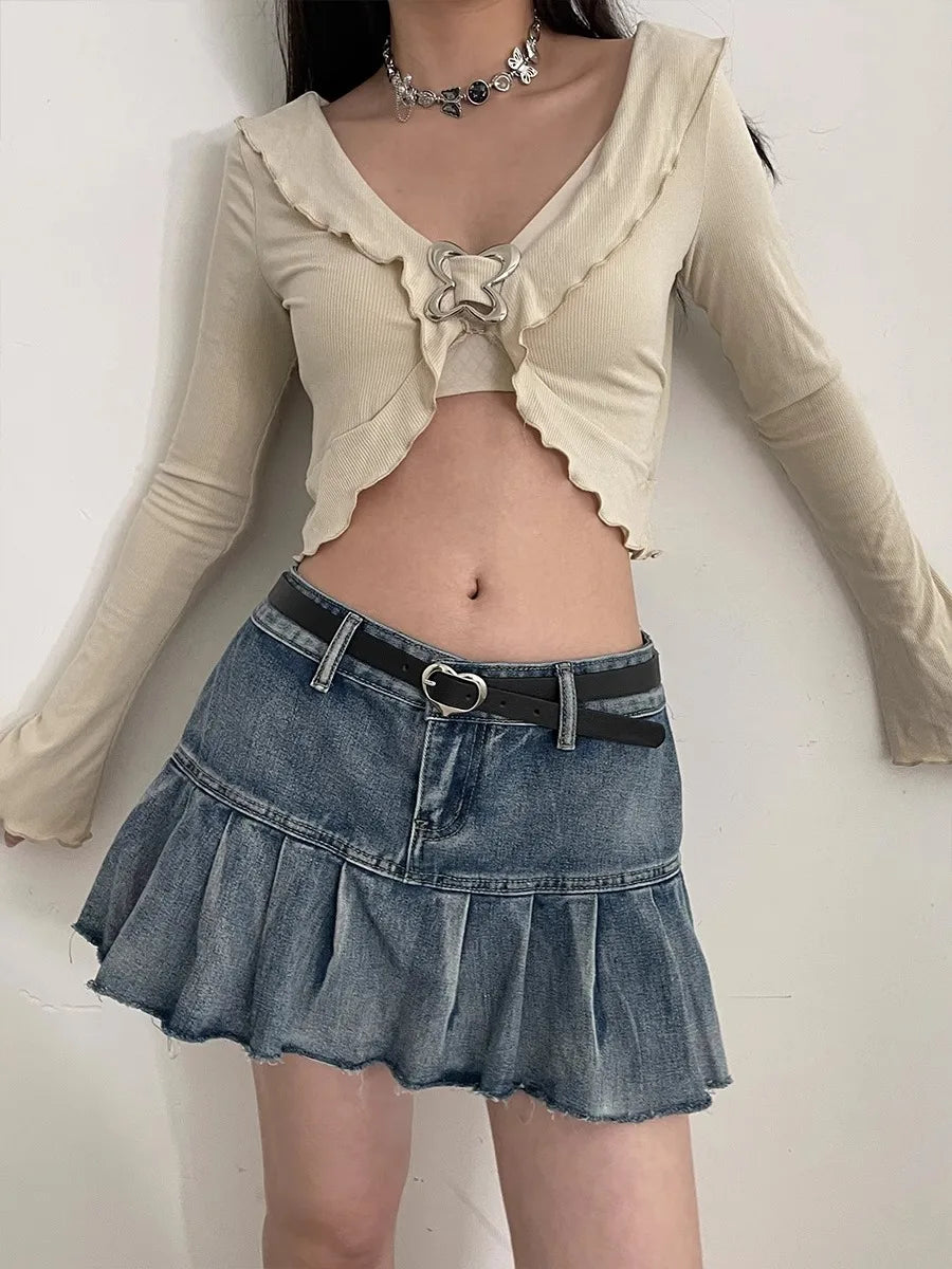 Y2k Thin Waist Belt With Pink Heart Decoration Millennium Sexy Girl Style Subculture Belt For Women 2025 New Korean Version