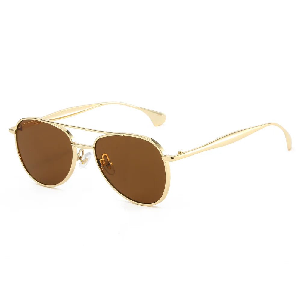 JNPCXI New Round Fashionable Men's Driving Sunglasses UV Protection Metal Frame Sun Glasses Women
