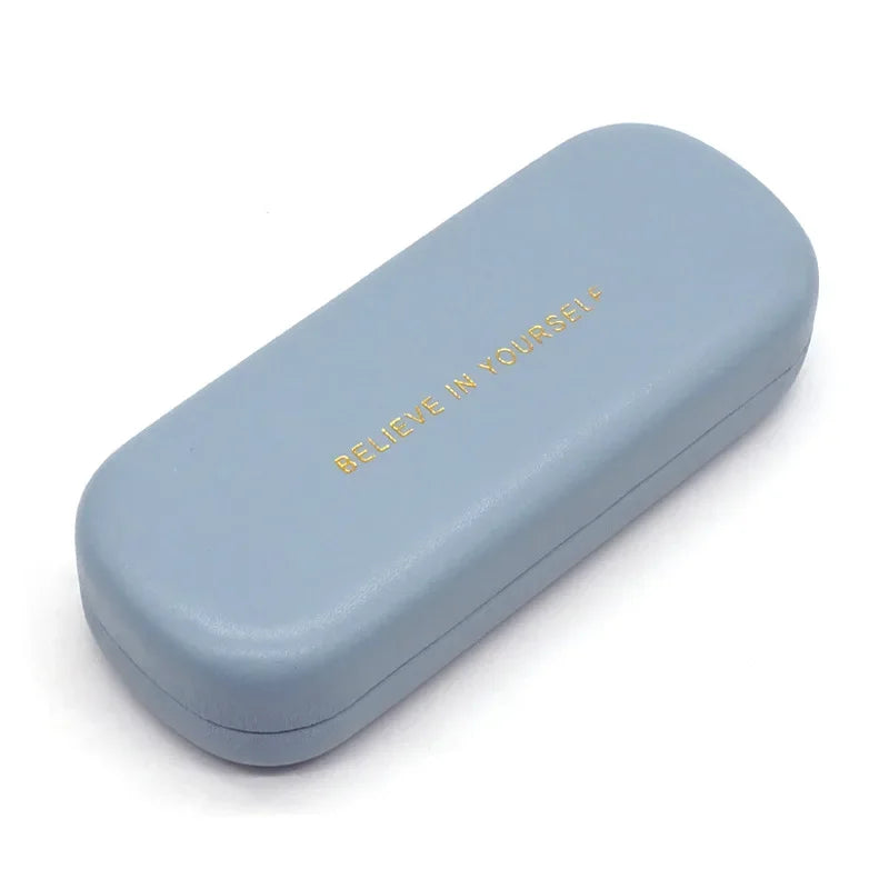 JNPCXI New Retro Black PU Leather Reading Glasses Case Box Simple Hard Eyeglasses Protector Sunglasses Storage Case