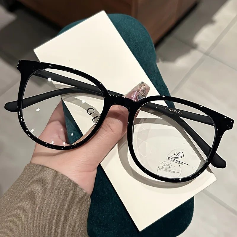 Vintage-Inspired Square Frame Clear Lens Fashion Glasses  Plastic Frames for Women Men Computer Reading Use