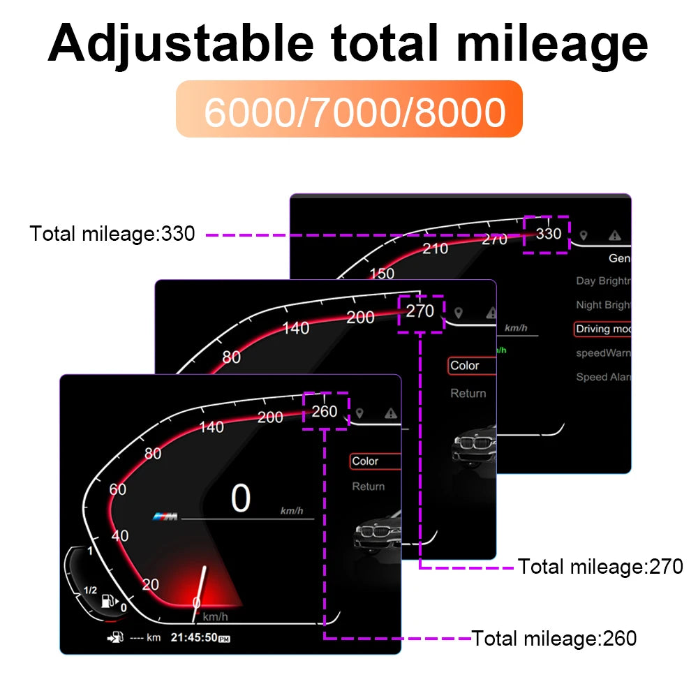 Digital cluster instrument for BMW X3 E83 2006-2010 Virtual cockpit instrument panel Speedometer Supports CarPlay Plug and Play