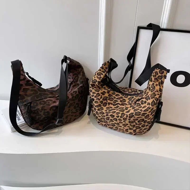 Leopard Print Crossbody Bags for Women Corduroy Casual Shoulder Tote Bags Ladies Sac A Main Femme Designer Luxury Handbags 2026