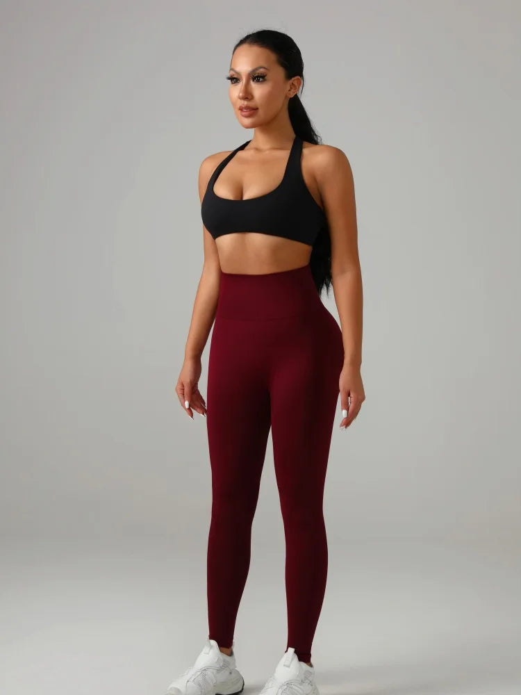 High - Waisted Yoga Pants Women's Tummy Control Leggings for Fitness Workout Running