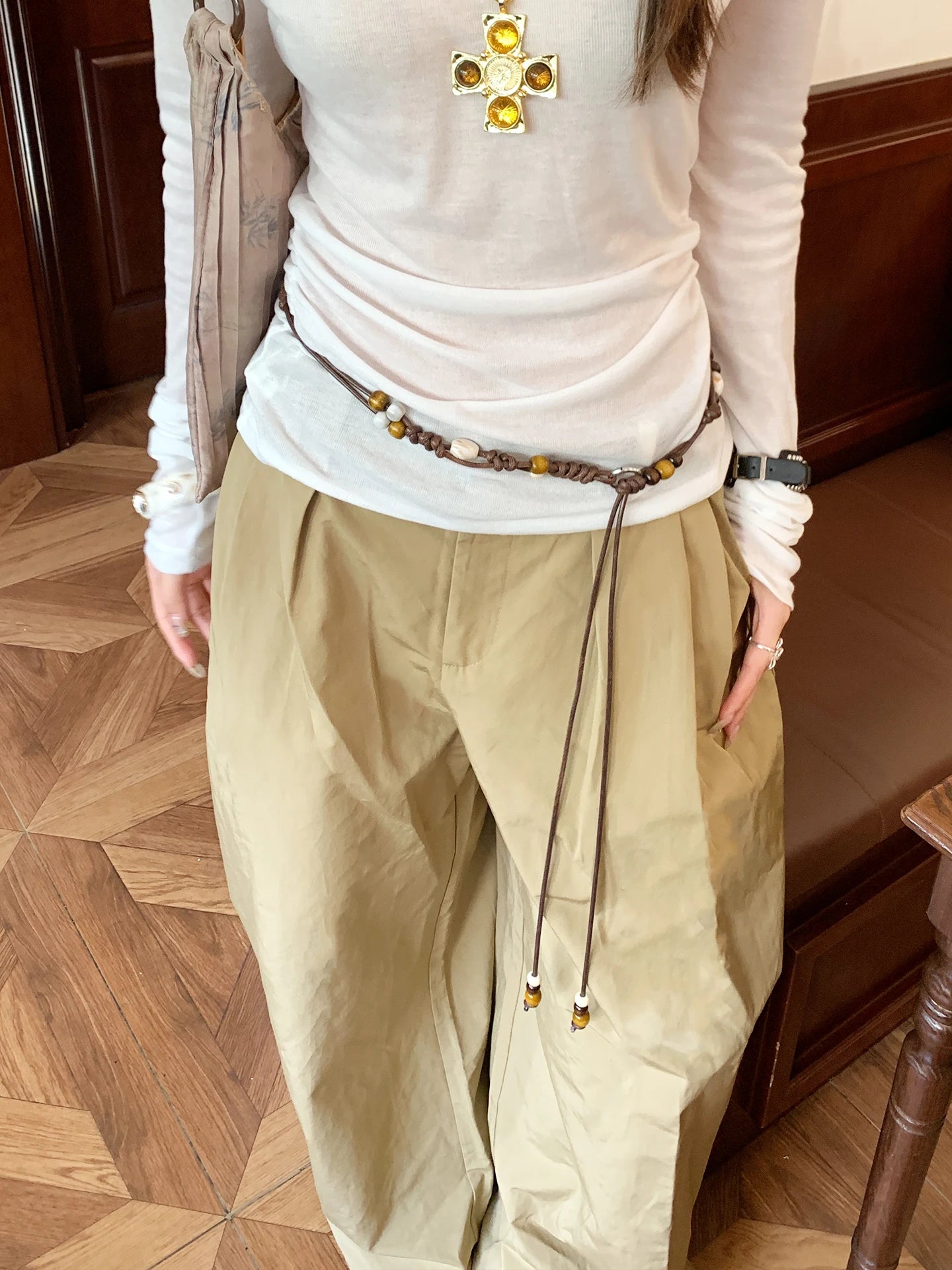 Bohème Ethnic Floral Waist Chain For Women Retro With Skirts And Jeans A Belt With A Unique Design And A Rhin Leather Strap