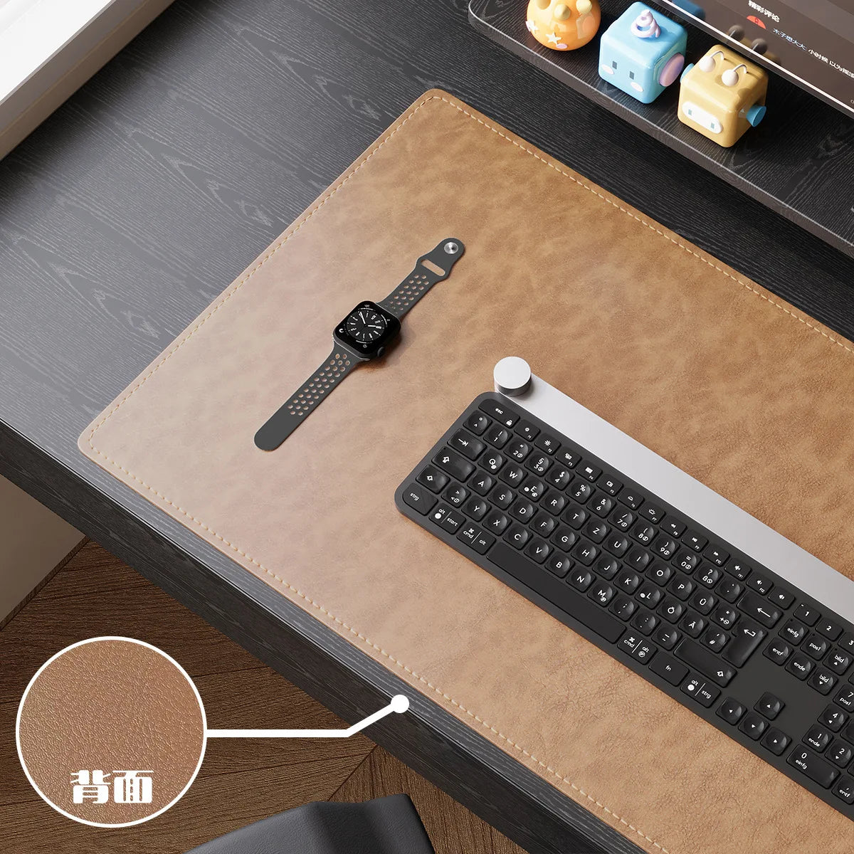 Double-sided Crazy Horse Texture Mousepad Portable Mouse Pad Large Gaming Waterproof Non-slip Suede Desk Mat Computer Desk Pad