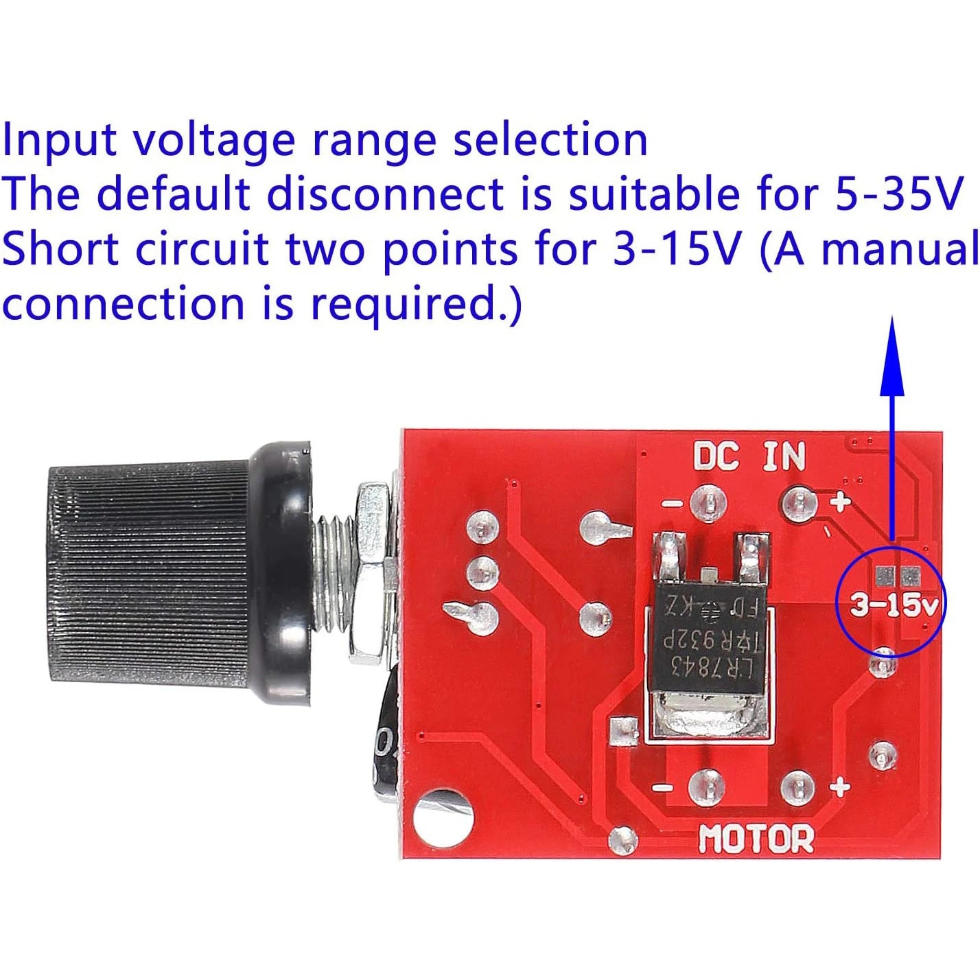 6PCS DC Motor PWM Speed Controller 3V 6V 12V 24V 35V 5A 90W with Speed Control Switch Mini LED Dimmer