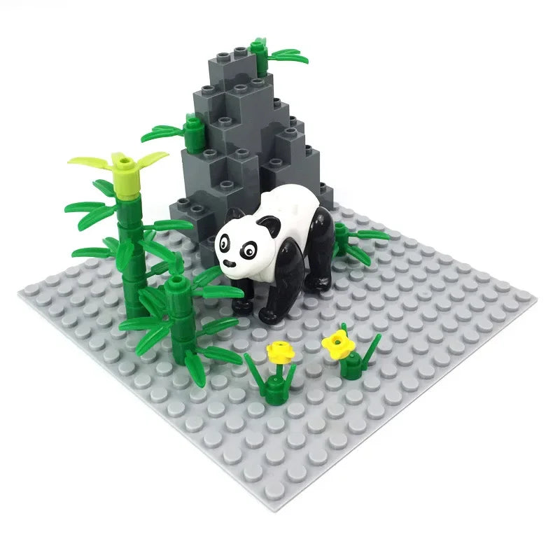 DIY Farm Building Blocks Set Cattle Pen Pig Shed Chicken Horse Panda MOC Scene