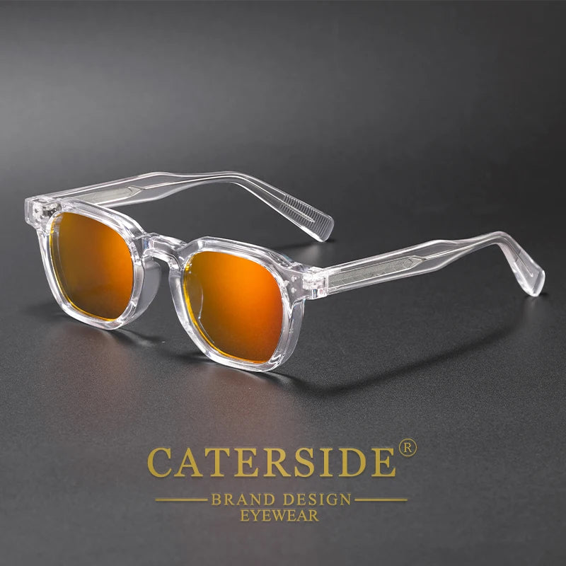 CATERSIDE New Retro Punk Square Sunglasses Men Small Frame Personalized Design Sun Glasses for Women Travel Party Festival Gift