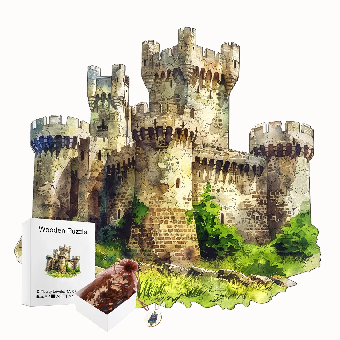 Challenging Wooden Jigsaw Puzzles Home Decor Unique Shape Christmas and Halloween Gift Toy for Teen and Kid