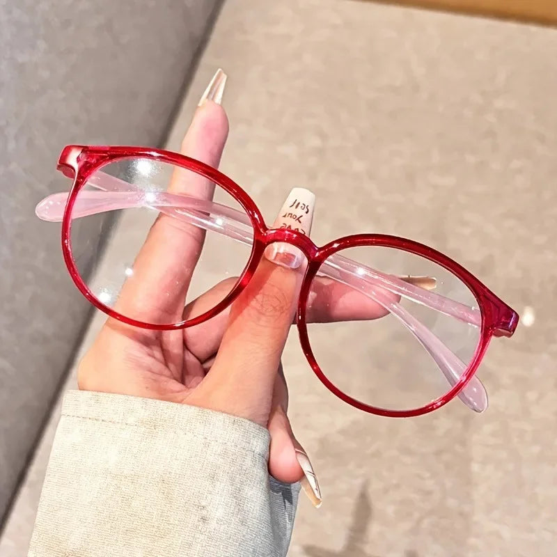 8pcs Large Frame Round Reading Glasses for Women Colorful Cute Magnifying Glasses for Reading And Outdoor Activities