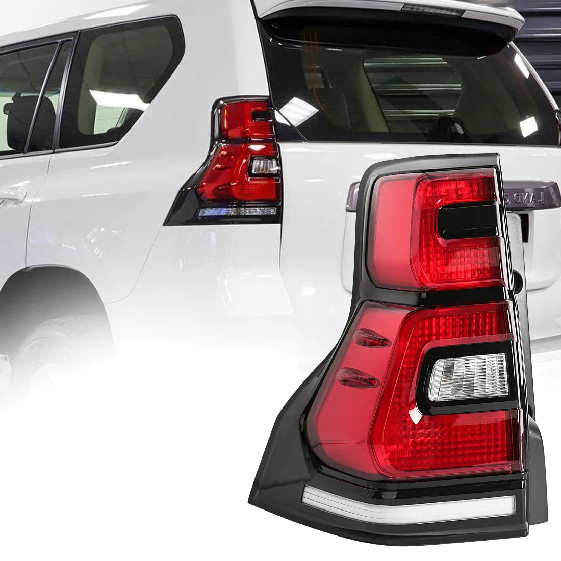 For Toyota Land Cruiser Prado FJ150 LC150 GRJ150 2018 2019 2020 LED Tail Lamps Rear Driving Turn Signal Brake Lights Taillights