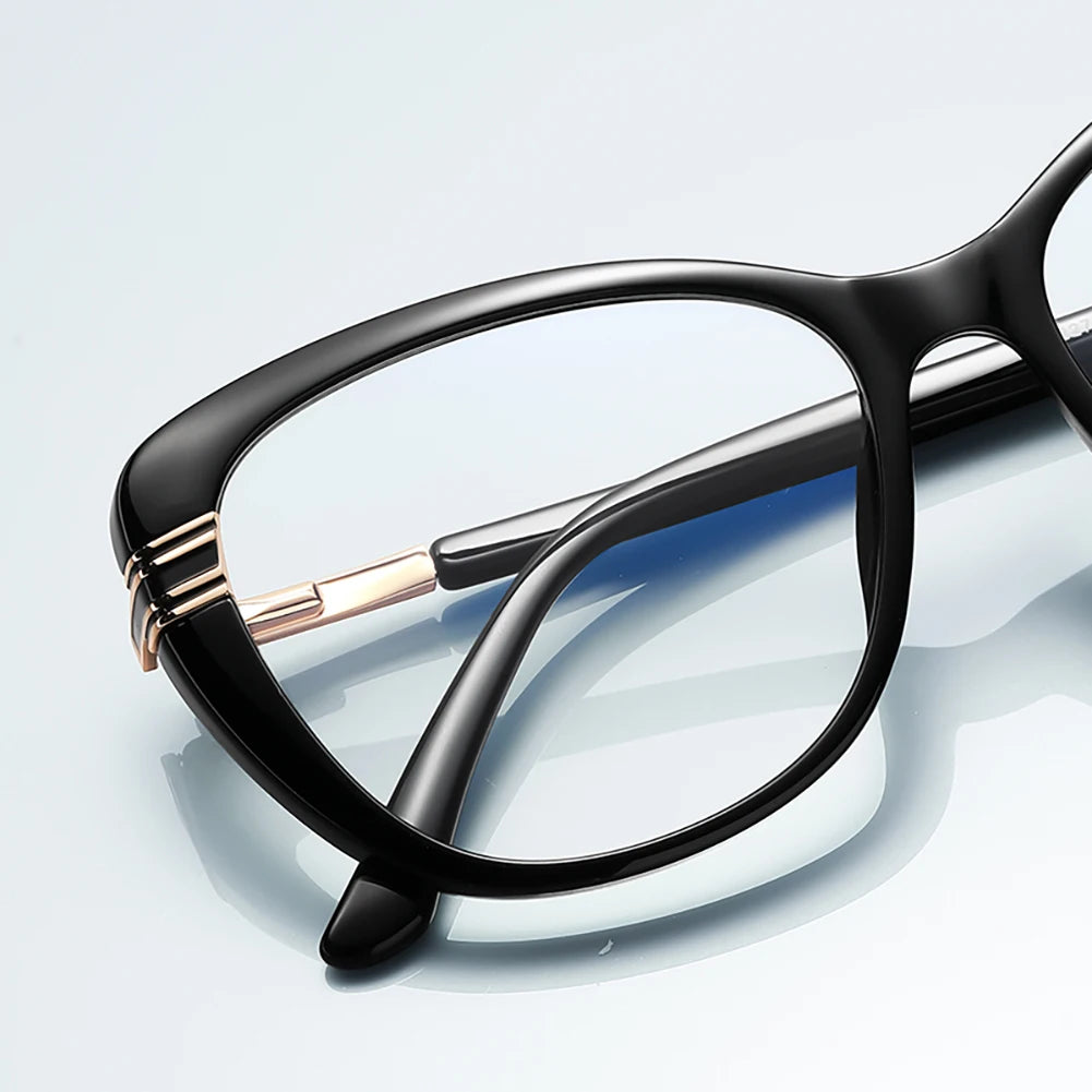 JNPCXI New Vintage Cat Eye Women TR90 Glasses Frame Fashion Clear Anti-Blu-Ray Lens Eyewear Men Optical Frame