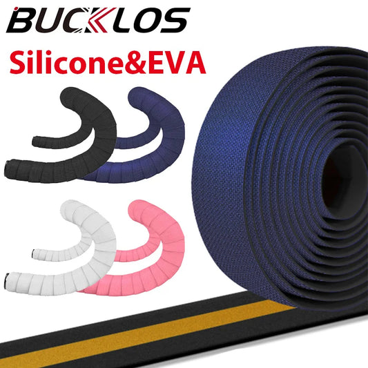 BUCKLOS Road Bicycle Silicone Anti-slip Handle Bar Tape Soft EVA Bike Handlebar Wrap Shockproof Road Bike Handlebar Tapes