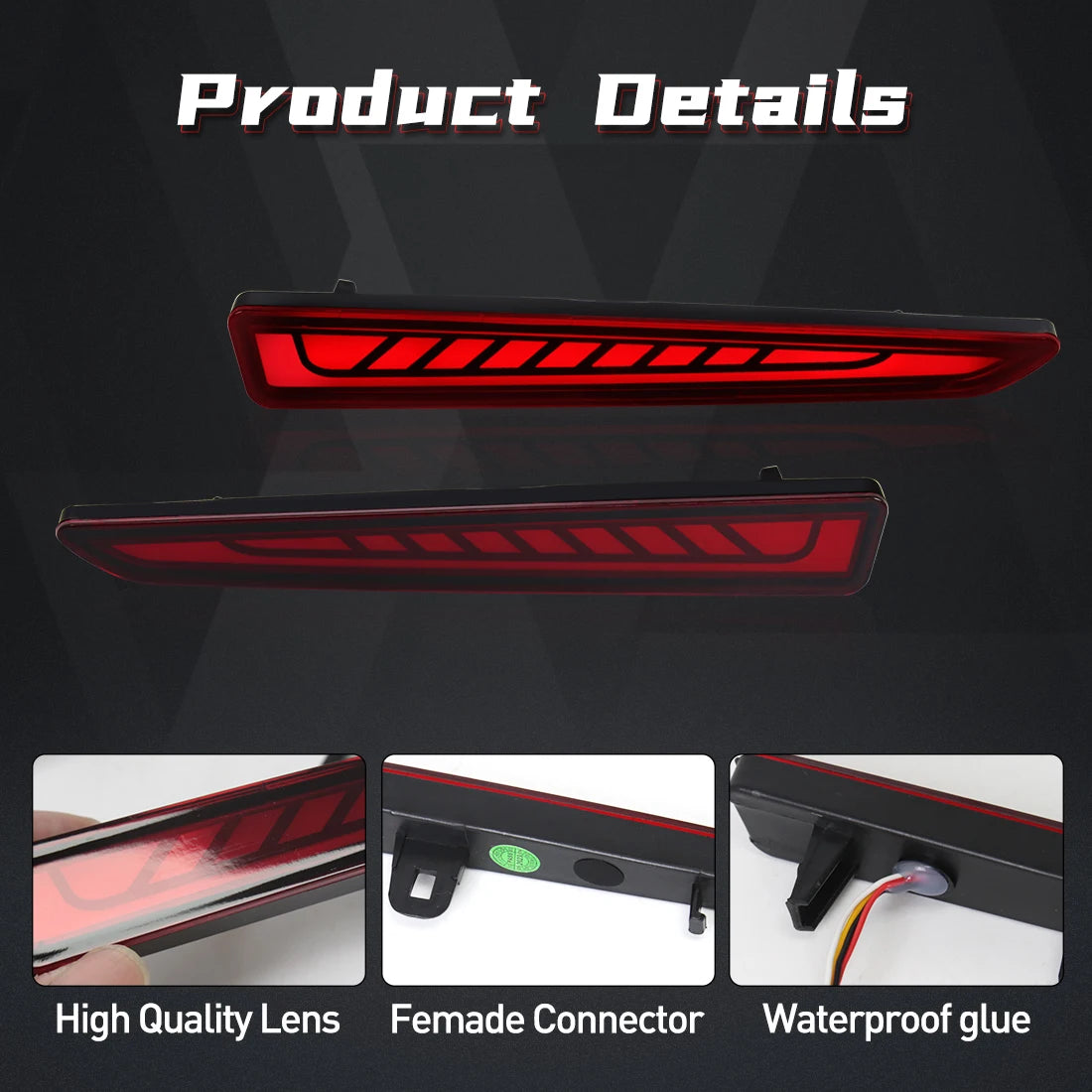 LED Rear Bumper Reflector Light For Toyota Raize 2019 2020 2021 2022 Auto Brake Warning Lamp Turn Signal Fog Car Accessories 12V