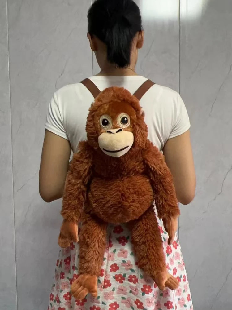 Simulation Monkey Orangutan Doll Super Soft Stuffed Bag Animals Plush Toys  Anime Cartoon Decor Boys Girls Birthday Gifts Pillow