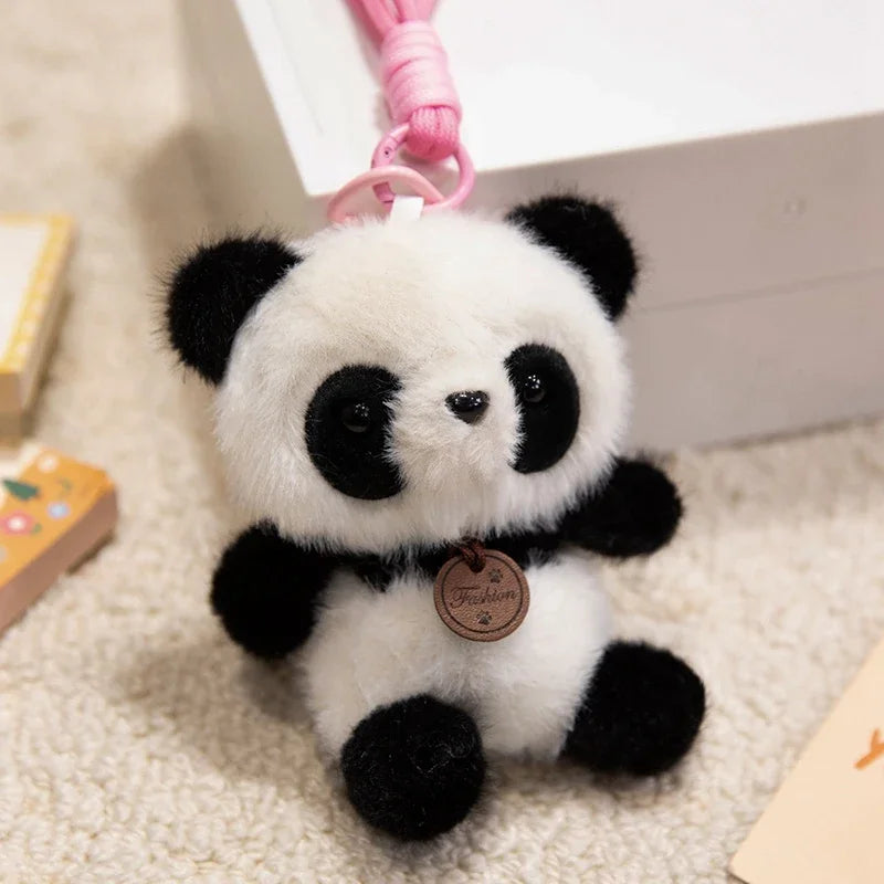 12cm Cute Sitting Animals Red Panda Cat Sloth Soft Plush Pendant Dolls Stuffed Capybara Pig Plushie Baby Toys Gifts For Children
