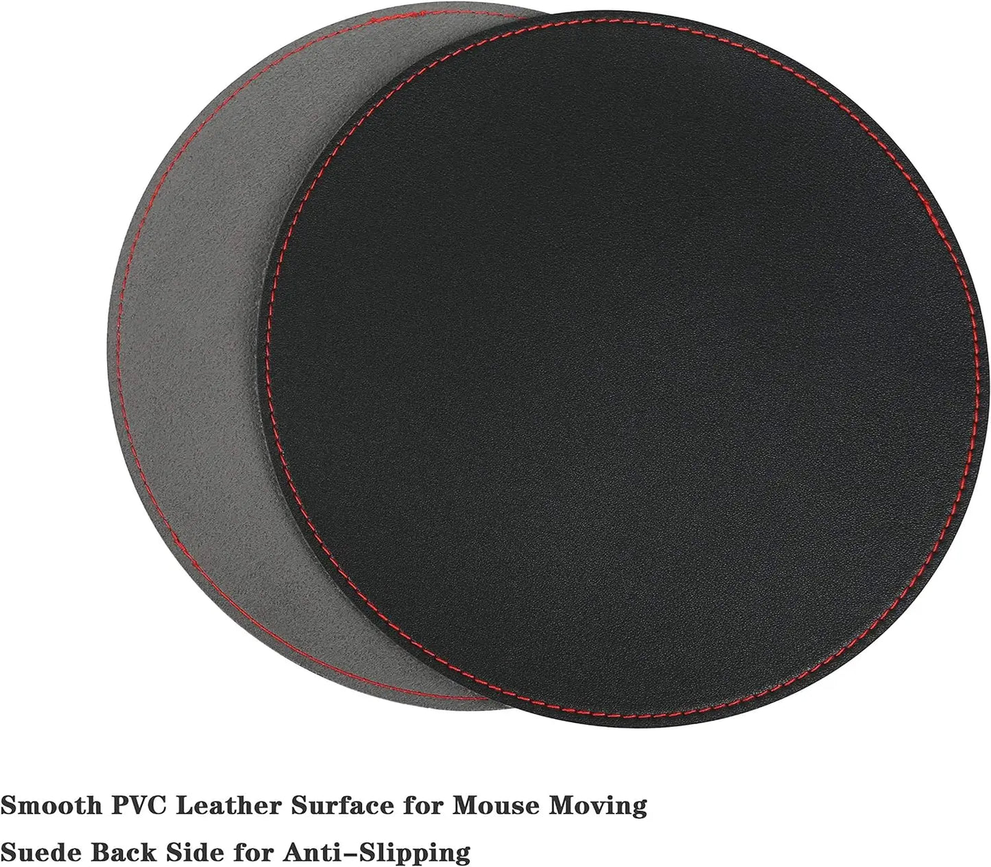 Mouse Pads, Ultra Thin Waterproof PVC Leather Mouse Pad,Stitched Edges,Works for Computers Laptop Office/Home 22cmL x 22cmW