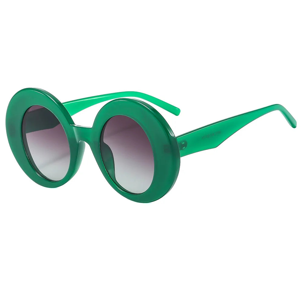 JNPCXI Fashion Oversized Women Oval Orange Colorful Sunglasses Retro Gradient Punk Men Sun Glasses