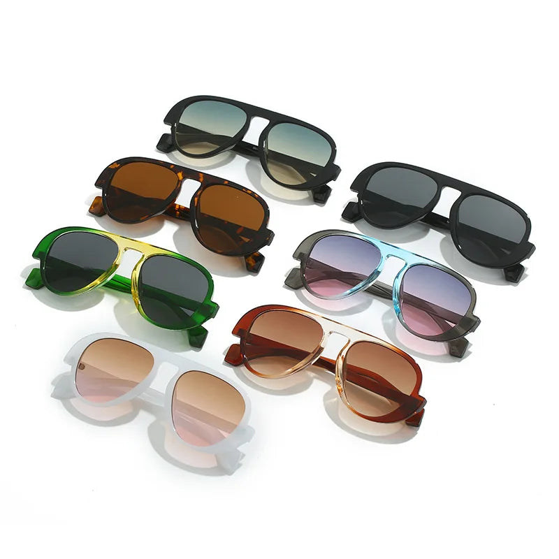 JNPCXI New Retro Round Sunglasses Women Fashion Brand Design Gradient Shades UV400 Men Punk Sun Glasses