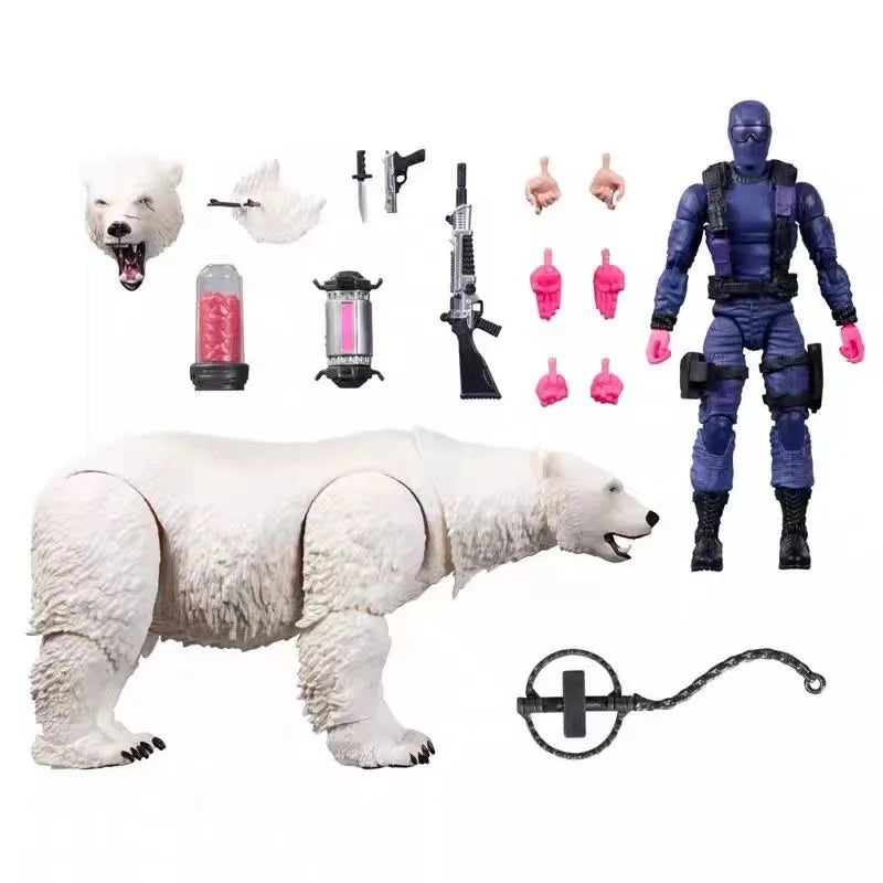 Original Hasbro G.I. Joe Classified Series #161 Snake Eyes & Polar Bear Action Figures Toys Models Collection