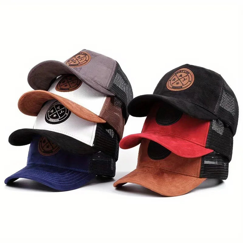 Summer Mesh Baseball Cap Women Men Letter Patch Casual Breathable Snapback Hats