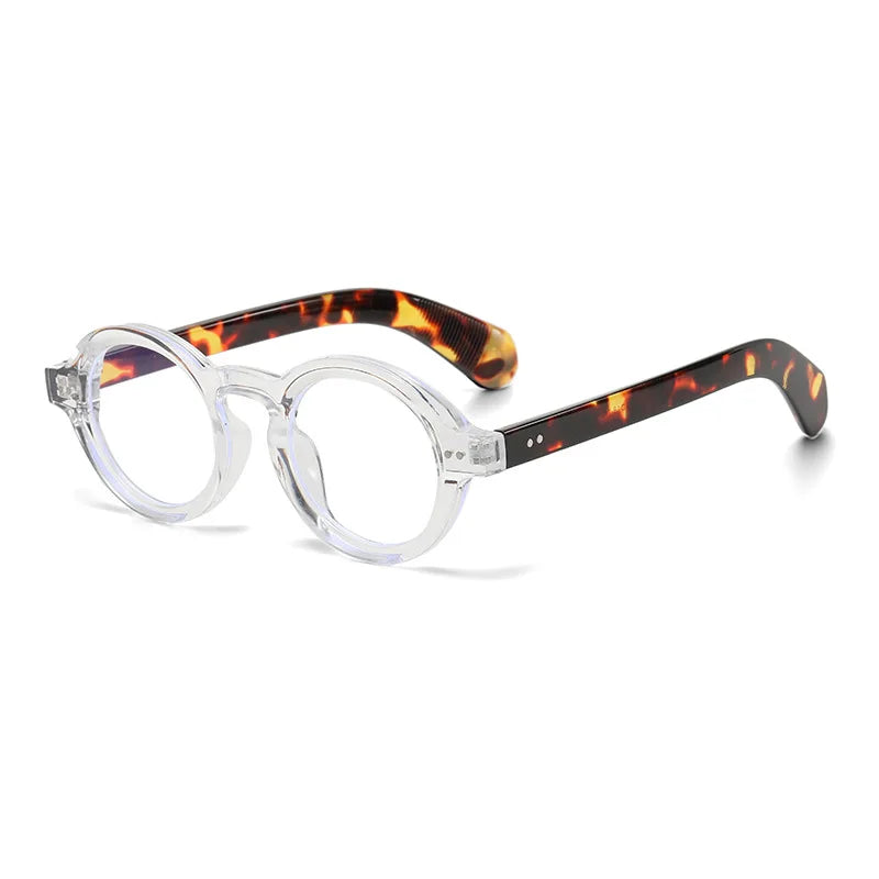 JNPCXI Retro Round Women Polarized Sunglasses Fashion Rivets Decoration Men Punk Shades UV400 Leopard Sun Glasses