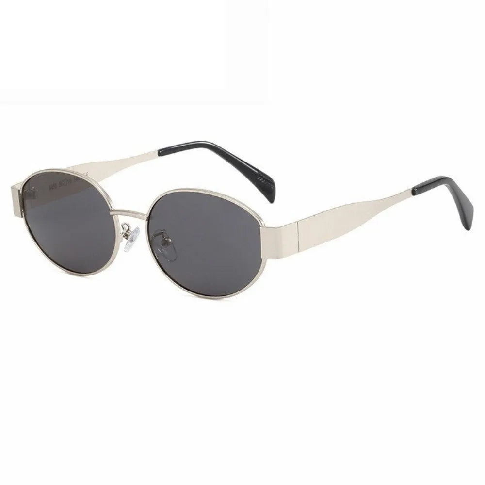 Small Metal Frame Oval Sunglasses For Women Fashion Luxury Shades UV400 Eyewear Men Vintage Sun Glasses