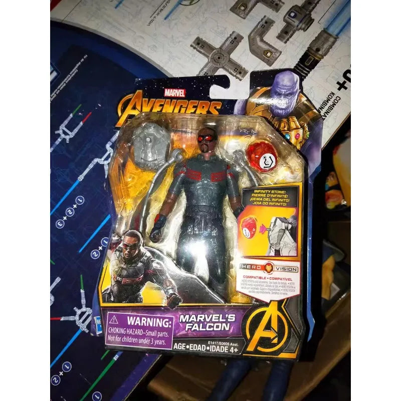 Original Hasbro MARVEL The Avengers SCARLET WITCH/Captain America/BLACK WIDOW/HULK/FALCON/ROCKET RACCOON&GROOT Anime Figure Toy
