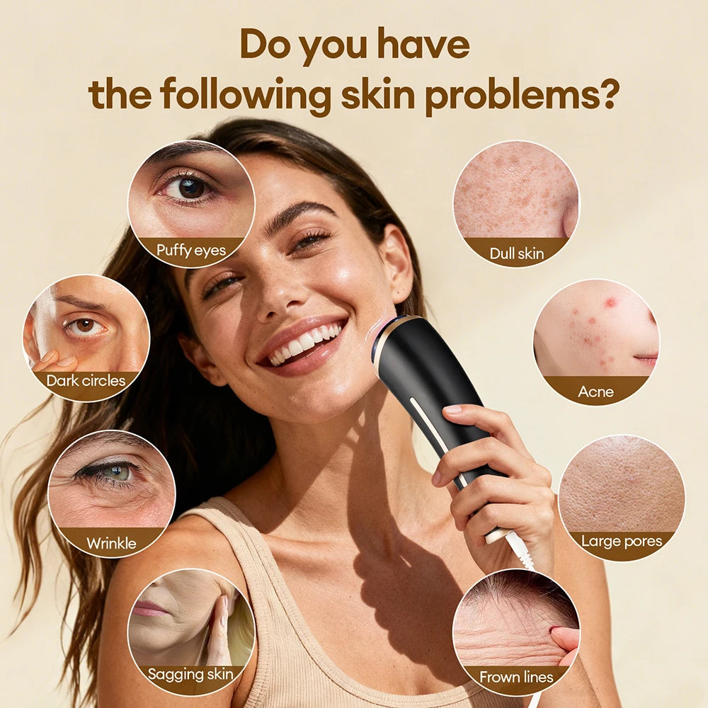 Home Use Mini HIFU Machine RF LED HIFU Ultrasonic Skin Tightening Facial Lifting Device Face Chin Neck Eye Anti Wrinkle Massager