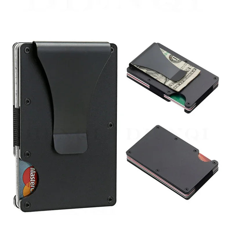 Front Pocket RFID Blocking Minimalist Wallet Men, Slim Mini Money Clip Wallet