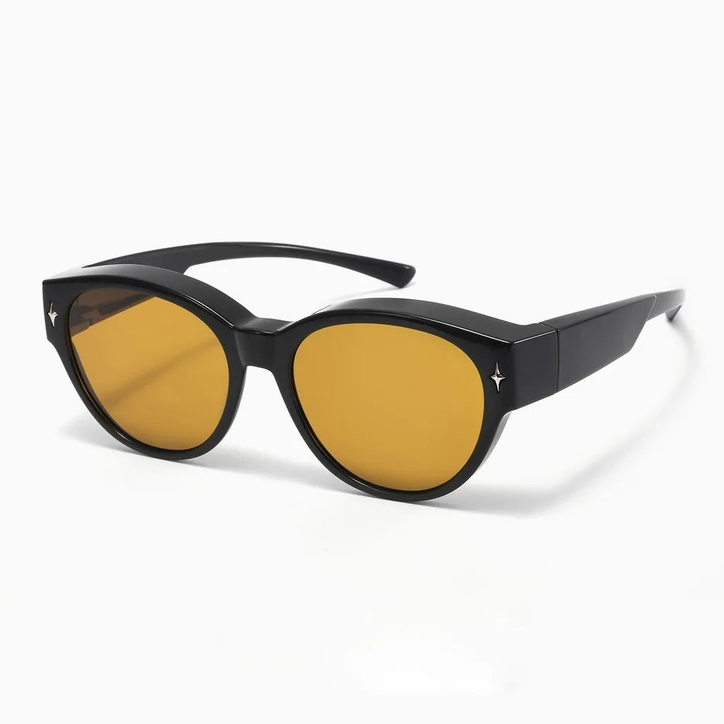 Korean New Style Cat Eye Sunglasses Fever Black Sunglasses Holiday Travel Men and Women Glasses Myopia