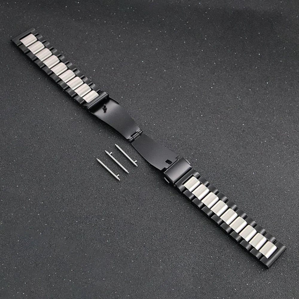 22mm Black Silver Bracelet Strap Redmi Watch 5/5 Lite 3 Active/3 Lite Wristband