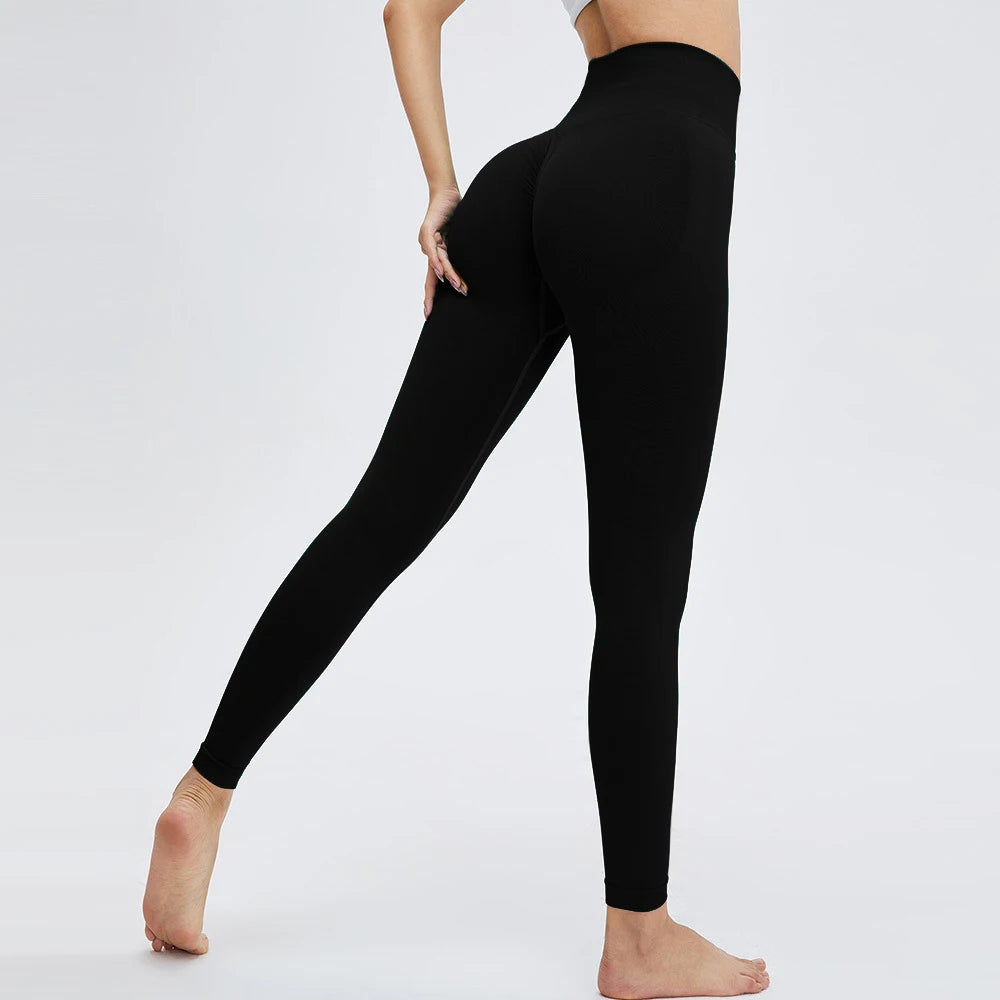 Women's High-Waisted Peach-Butt Yoga Pants | Seamless, Skin-Like Fit with Butt-Lifting Effect | Workout Leggings for Outerwear