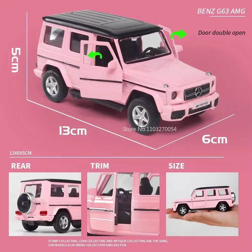 1/36 BMW AMG G63 GTR Alloy Cars Model Toy Simulation Metal Diecast Mini Pull Back Car Models Toys Boy Birthday Gift Collections
