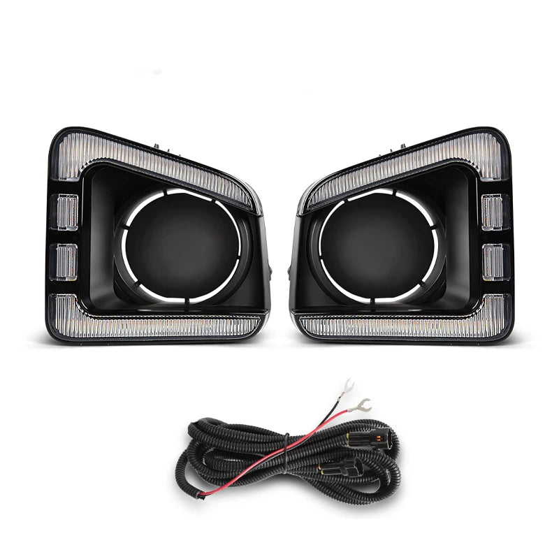 For Toyota Tundra 2014 2015 2016 2017 2018 2019 2020 2021 LED Fog Lights DRL Daytime Running Lights Turn Signal Daylight Halogen
