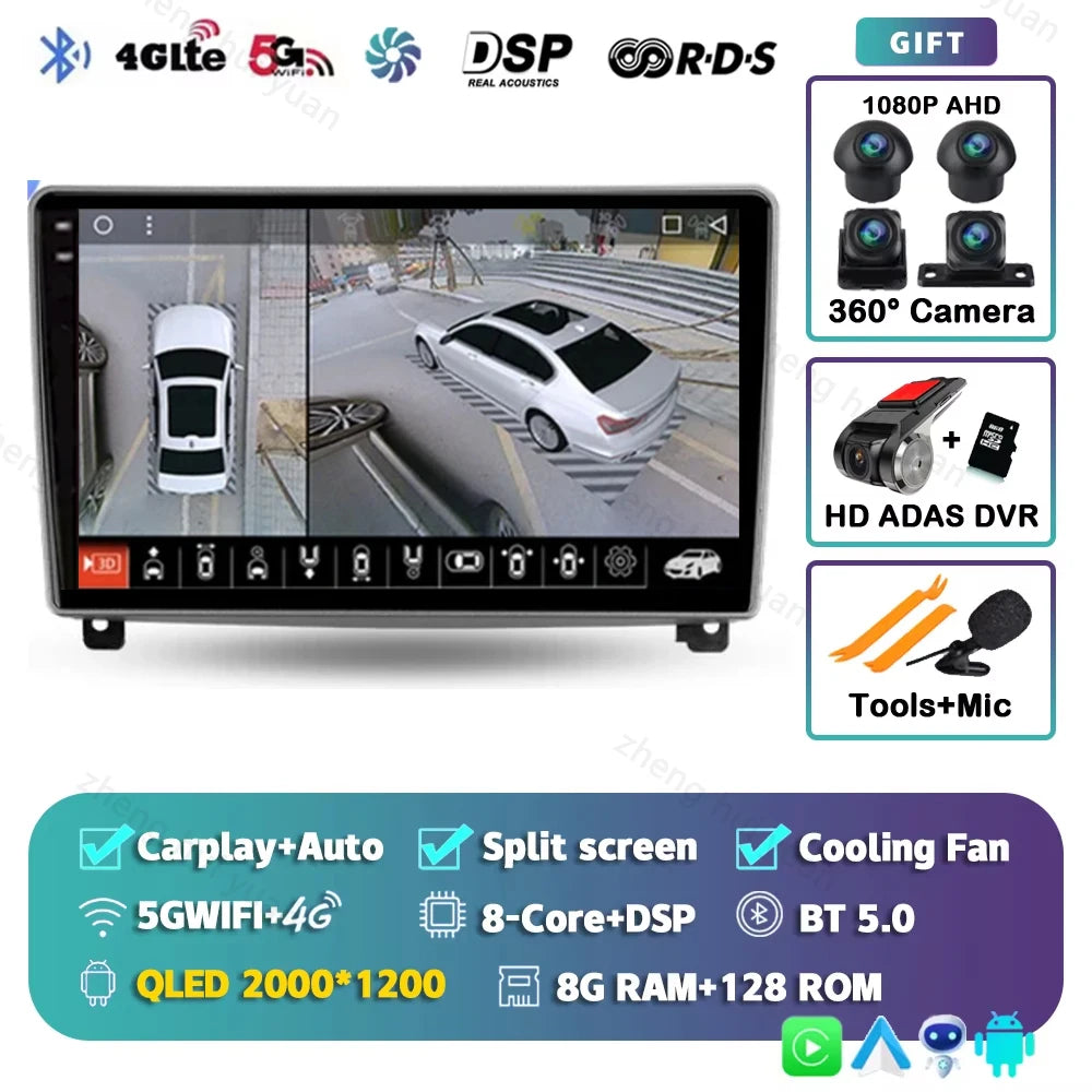 For Peugeot 407 1 2004 - 2011 Android 15 12+256GB CarPlay Auto Car Radio Multimedia Video Player GPS stereo Head Unit 4G WIFI
