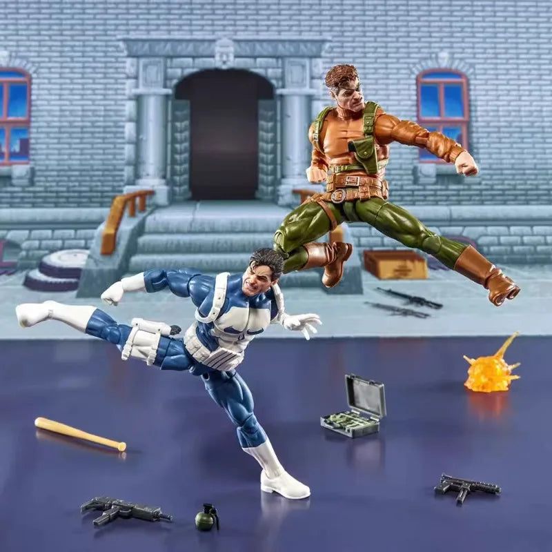 Original Hasbro Marvel Legends Series PUNISHER & NICK FURY Action Toys Figure Model Ornaments