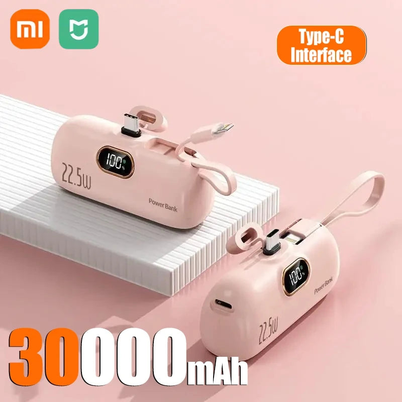 Xiaomi Mini Convenient Mobile Power Bank 30000mah Fast Charging Iphone/Android P