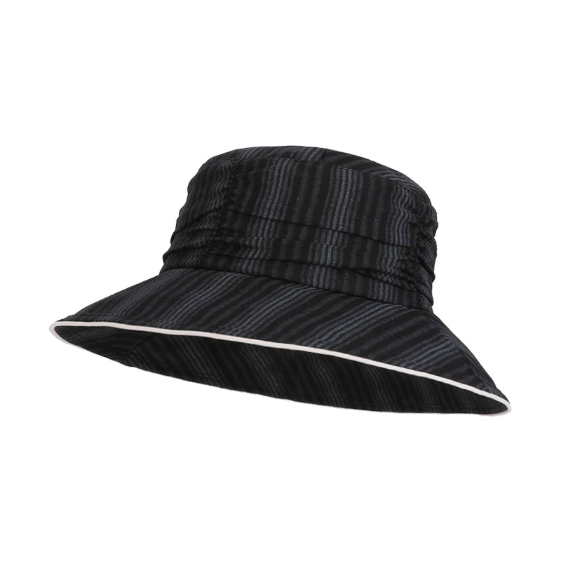 6145-New summer women's pleated sun-protective hat - versatile wide-brimmedfishermanhatfor outdoor activities,makingyourfacelook