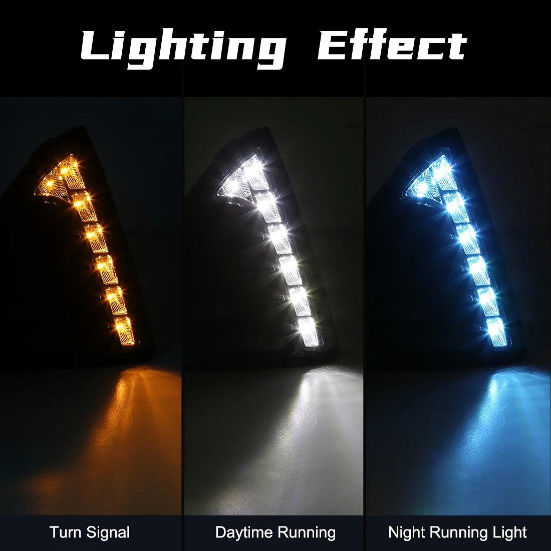 For Ford Focus 2012 2013 2014 LED DRL Daytime Running Lights Dynamic Turn Signal Fog Lamp Auto White Yellow Blue Car Accessories