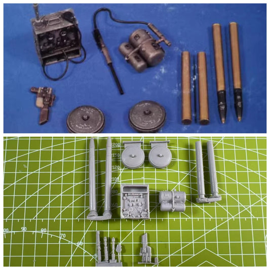1:16 Die Casting Resin Model Assembly Kit Resin Scene Modification Stack Grey Model 39654